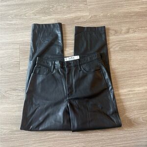 Hollister Black Faux Leather Trousers